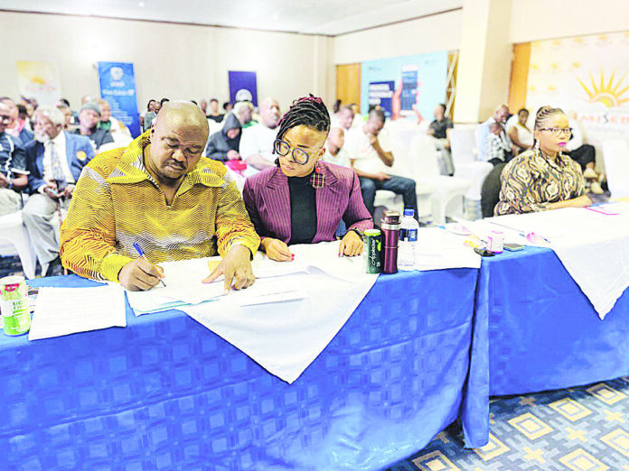 The adjudicators before sharing the results.
