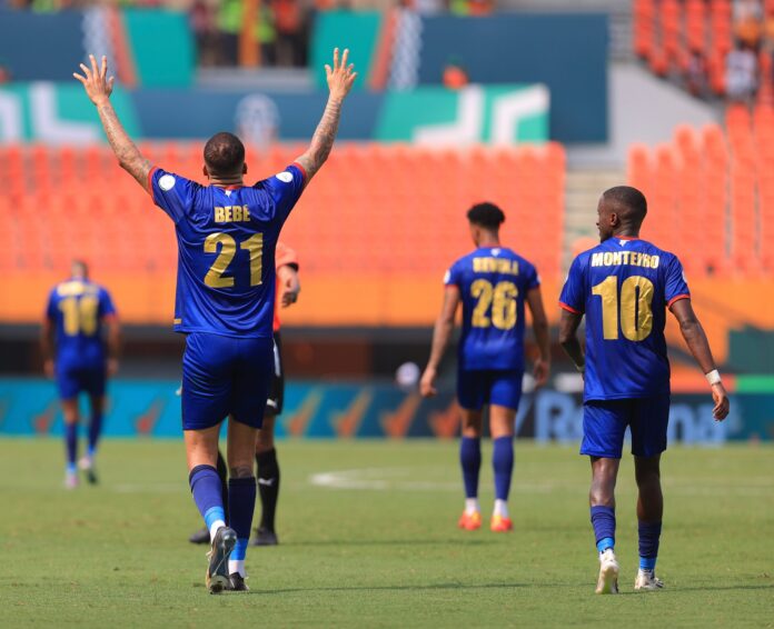 Cape-Verde-players-in-celebrations-scaled Cape Verde players in a recent match.