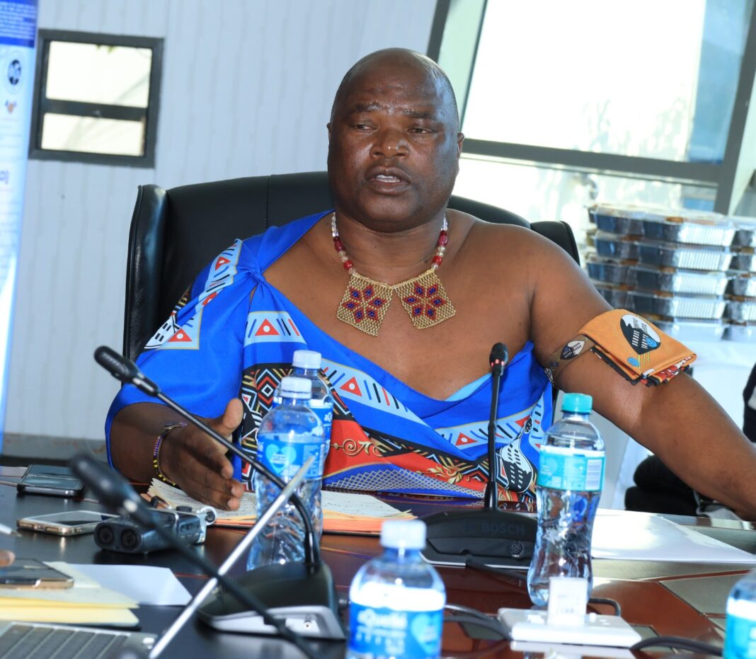 Minister of Public Service Mabulala Maseko announcing the new board members Minister of Public Service Mabulala Maseko.