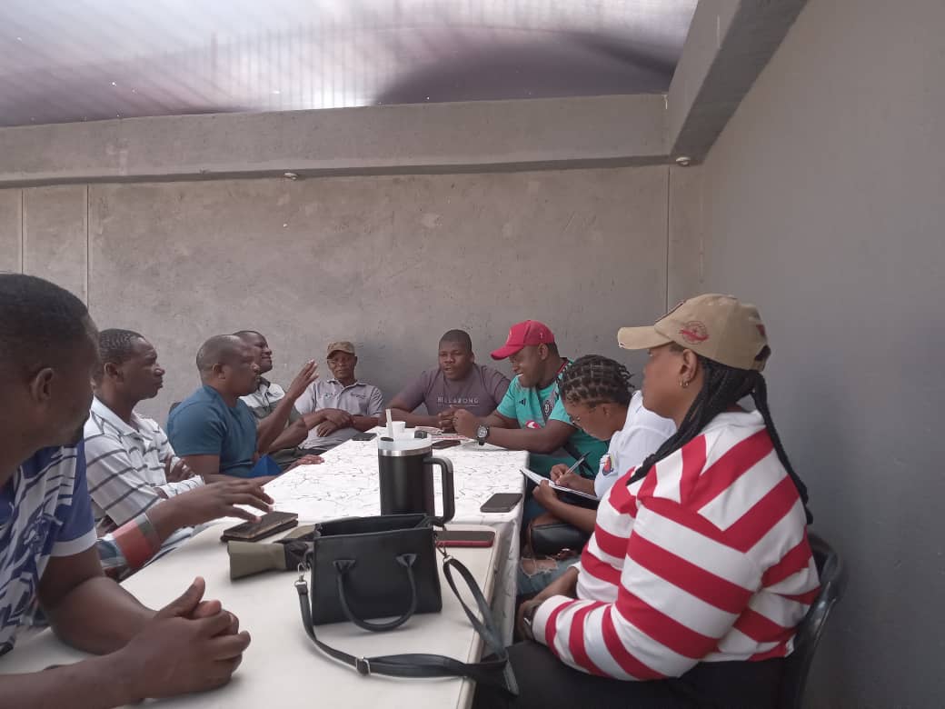 00f42c8c-8f50-4129-b517-9f024a962398 NSC chairperson Mthunzi Dlamini raising a point during the meeting on Sunday while the others listen.