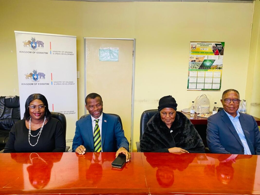 Minister of Housing and Urban Development Apollo Maphalala with some of the members of the commission Buhle Makhubu, Fikile Dlamini and Gideon Mhlongo. Minister of Housing and Urban Development Apollo Maphalala with some of the members of the commission Buhle Makhubu, Fikile Dlamini and Gideon Mhlongo.