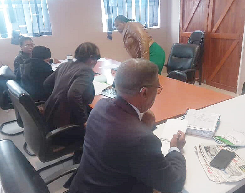Lindz Botique Director Lindelwa Mamba taking her seat before the Commission. Lindz Botique Director Lindelwa Mamba taking her seat before the Commission.