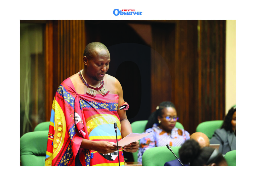 Prime Minister Russell Mmiso Dlamini making his remarks yesterday during the debate of the PM’s Office Perfomance report for the 2025-2026 finnacial year.