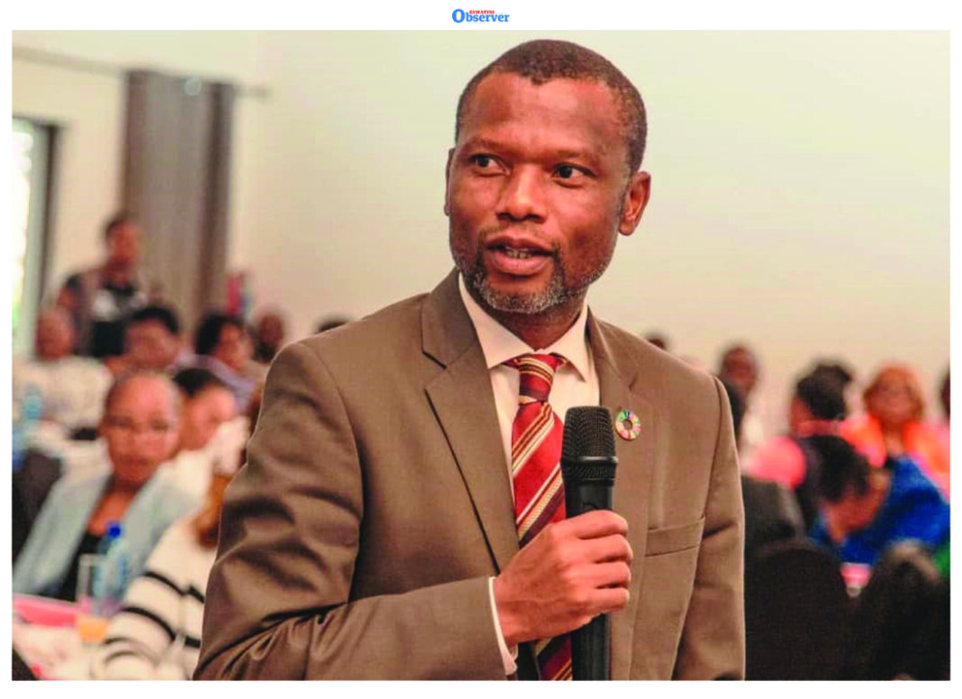 Minister of Housing and Urban Development Apollo Maphalala speaks on ethical conduct during an ethics breakfast meeting hosted by EISA at Sibane Sami Hotel on Friday.