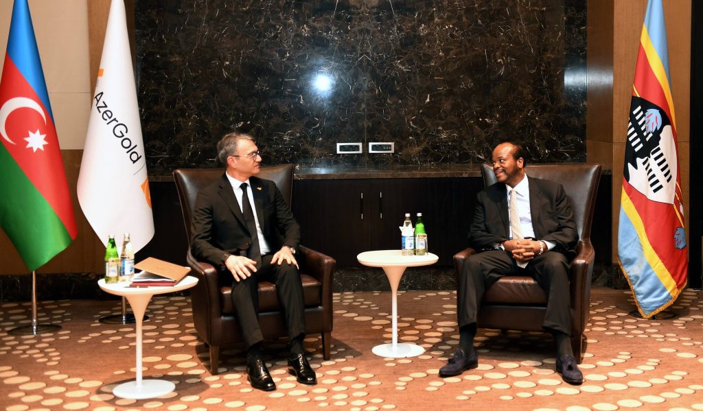 His Majesty King Mswati III held talks with the executive of mining giants AzerGold CJSC, which was led by the Chairman of the Executive Board Zakir Ibrahimov.