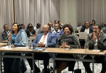 ‘ESWASA law key to unlocking export markets, economic growth’ Senate President Lindiwe Dlamini makes a submission while Minister of Commerce, Industry amd Trade Manqoba Khumalo, portfolio committee Chairperson Lindiwe Ngwenya and Senator Chief Ngome Ndlangamandla look on at the engagement workshop held at the Hilton Garden Inn on Thursday. (Pic: Nokuzola Thwala)