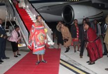 King back from SACU His Majesty King Mswati III upon his return from the 9th Summit of the Southern African Customs Union (SACU) Heads of State and Government yesterday.