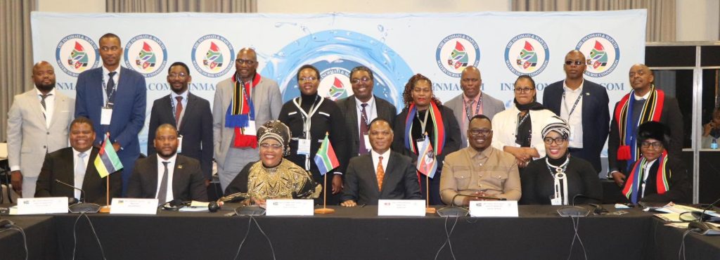 The ministers responsible for water affairs from Eswatini, South Africa and Mozambique with the commissionersfrom the three Member States during the inaugural Council of Ministers meeting of the Incomati and Maputo
Watercourse Commission (INMACOM) held at the Birchwood Hotel in Boksburg on Friday. (Courtesy pics)
