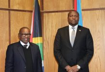 Eswatini, SA strengthen ties in higher education, innovation Prime Minister Russell Mmiso Dlamini gestures as he meets South Africa’s Minister of Higher Education, Science and Technology Blade Nzimande at the Private and Cabinet Office yesterday afternoon.