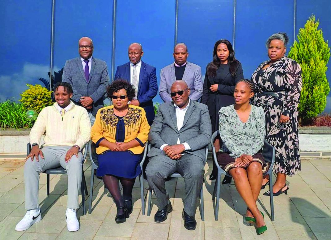 Prince Saziwengaye, Minister of Tourism and Environmental Affairs Jane Mkhonta-Simelane and the newly appointed Ezulwini Palazzo board.