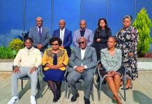 First Ezulwini Palazzo board appointed Prince Saziwengaye, Minister of Tourism and Environmental Affairs Jane Mkhonta-Simelane and the newly appointed Ezulwini Palazzo board.