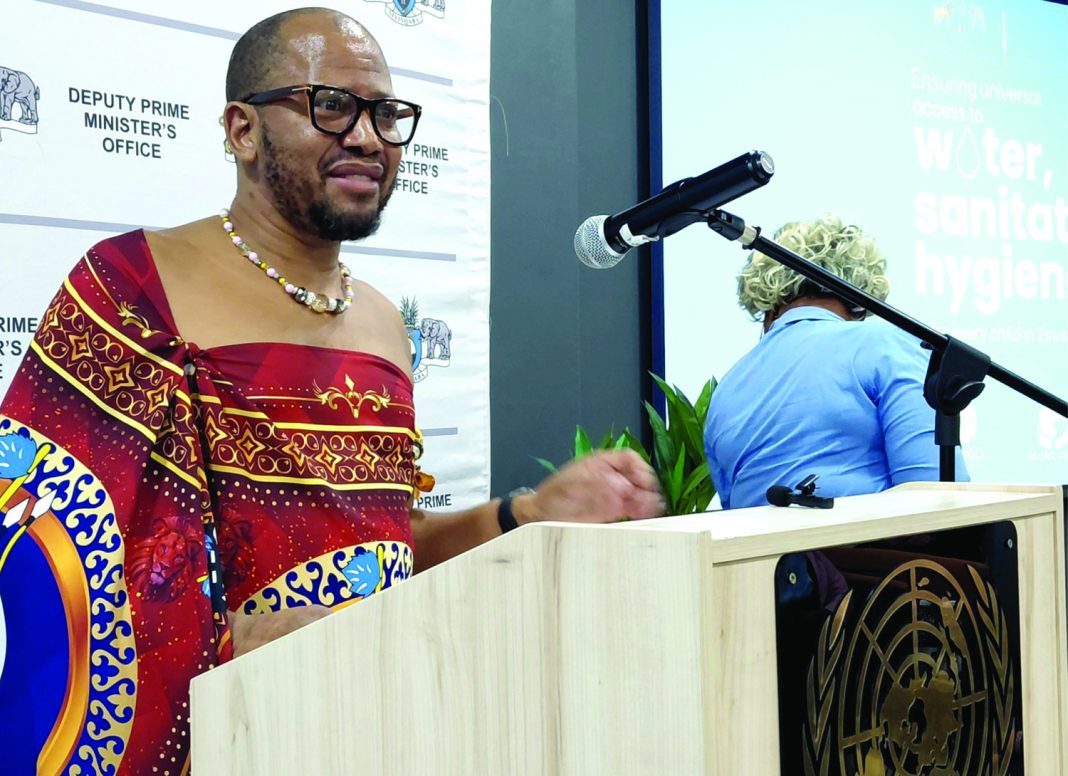 DPM’s office PS Siboniso Nkambule making his remarks.