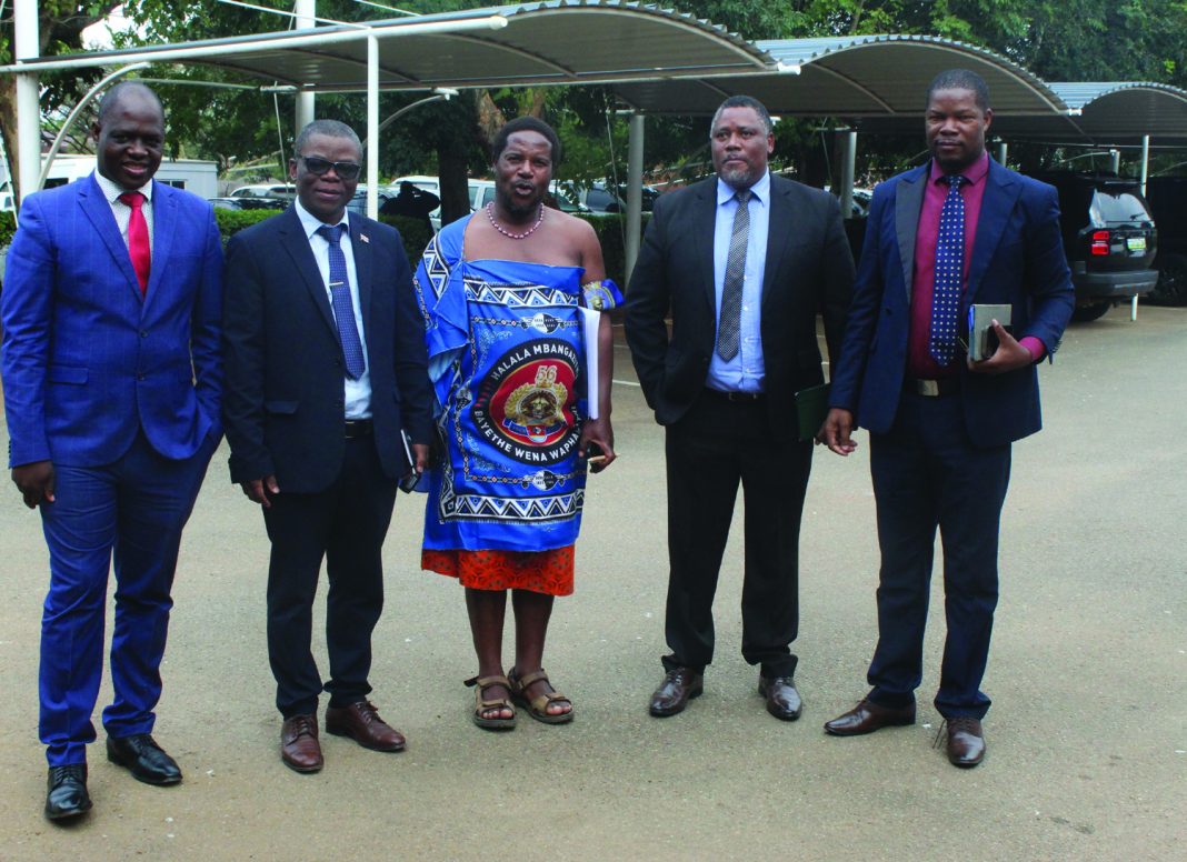 Clinic MPs Sabelo Ndlangamandla, Hope Shiba, Bhekithemba Bhembe, Petros Sibandze and Mzwandile Mamba before the start of the sitting.