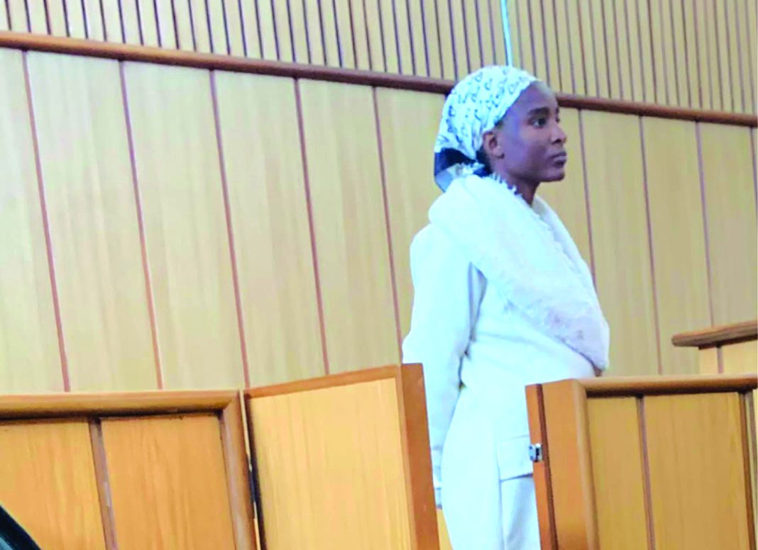Daughter Simphiwe Sithole during her court appearance yesterday.