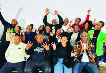 Twelve selected for Dr Tumi’s stage The chosen backing vocalists and adjudicators pose after the auditions at the Manzini Arts and Culture Studios on Saturday.