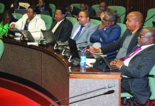 MP claims govt once held only E29 000 in account Some of the ministry of finance officials who were present.