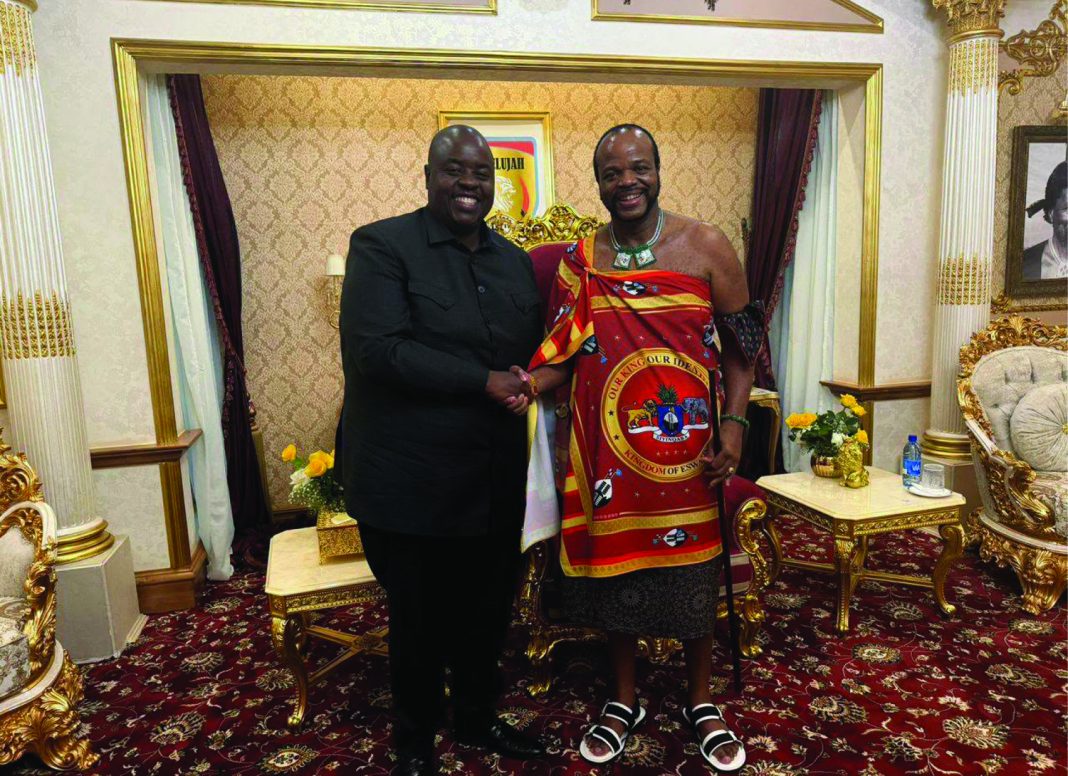 King His Majesty King Mswati III has hosted prominent Zimbabwean businessman, investor, billionaire philanthropist and renewable energy developer Wicknell Munodaani Chivayo at the Lozitha Royal Residence, where discussions centred on investment, infrastructure development and renewable energy opportunities within the kingdom.