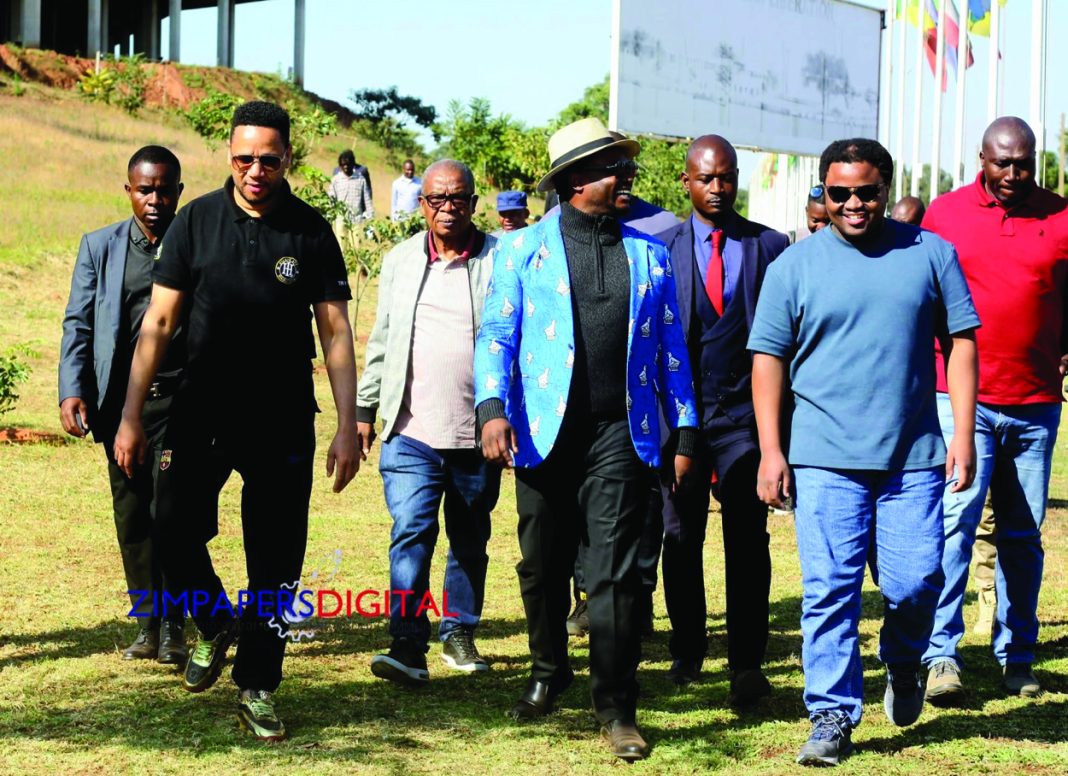 Lindani Prince Lindani Dlamini of Eswatini and his delegation during the tour of the Museum of African Liberation in Harare. Pic: Munyaradzi Vunganai.