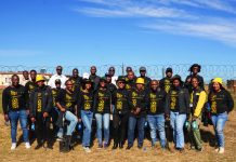 E250 000 boost for Nkwe drone medical supply project Group photo of the MTN employees during the 21 days of Yellow Care visit to Musi Clinic.