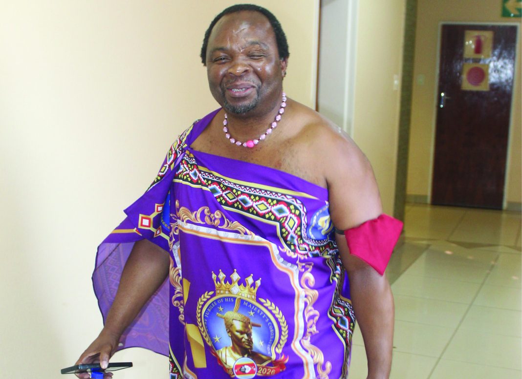 Mbabane East MP Welcome Dlamini upon arrival for the sitting.
