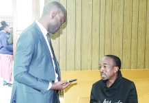 E21 000 Bushfire ticket scam lands man in court Lawyer Sivesonkhe Ngwenya taking instructions from the alleged scammer.