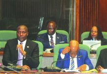 BAYAPHUNYUKELWA: PM blasts ministers Prime Minister Russell Dlamini, Secretary to Cabinet Victor Nxumalo and PS in the Cabinet Office Bheki Bhembe listen to the submissions.(Pics: Mduduzi Mngomezulu)